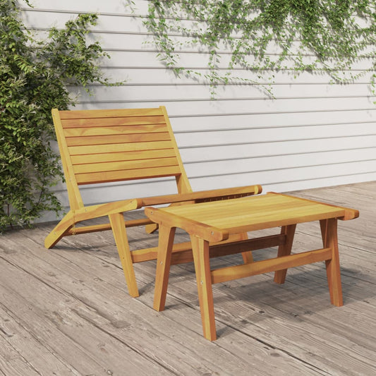 Tuinstoel met voetensteun massief teakhout is nu te koop bij PeponiXL, paradijselijk wonen!