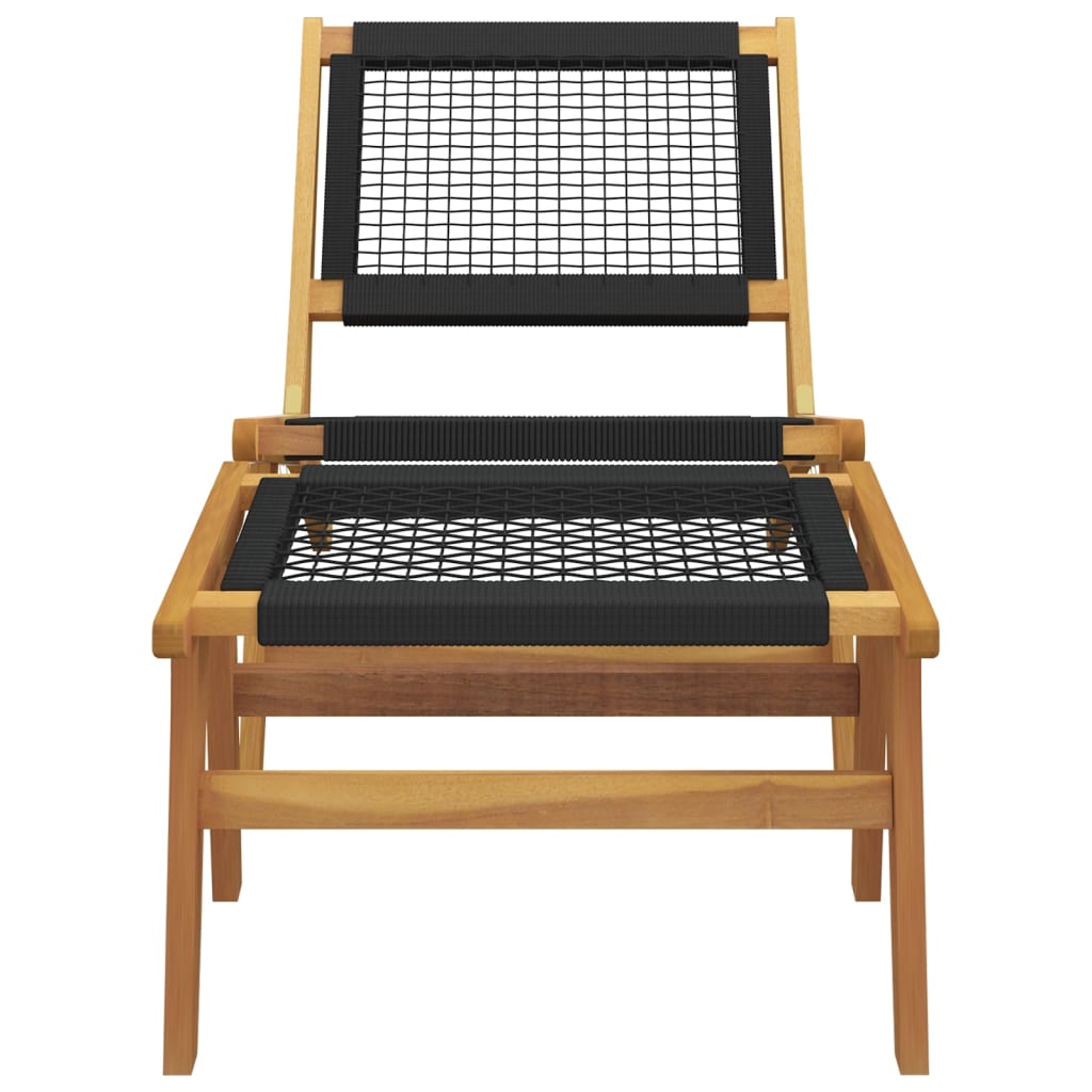 Tuinstoel met voetensteun massief teakhout en polyester is nu te koop bij PeponiXL, paradijselijk wonen!