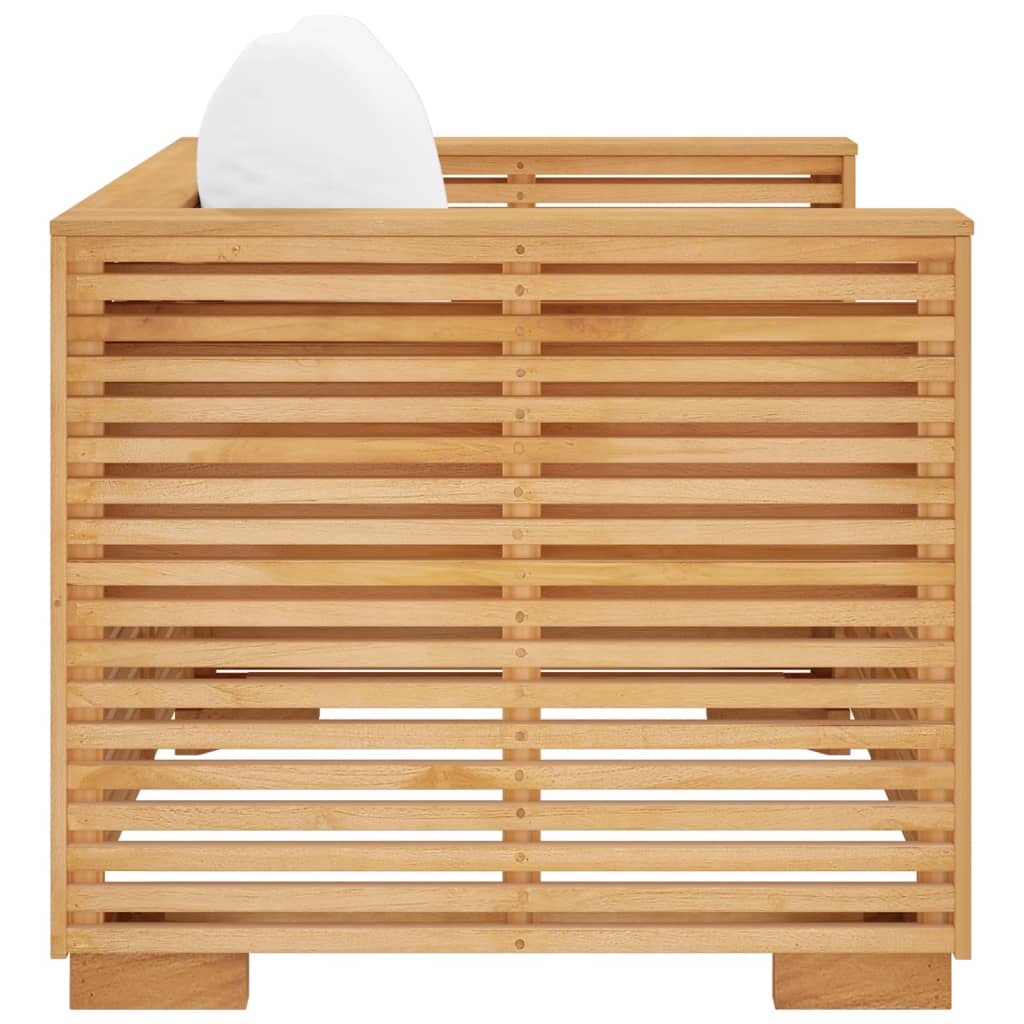 Tuinstoel met crèmekleurige kussens massief teakhout is nu te koop bij PeponiXL, paradijselijk wonen!