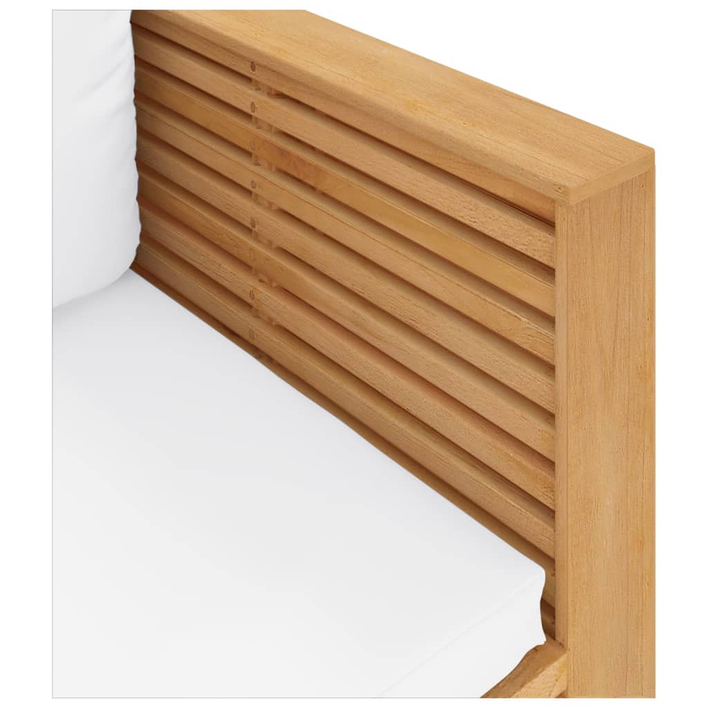Tuinstoel met crèmekleurige kussens massief teakhout is nu te koop bij PeponiXL, paradijselijk wonen!
