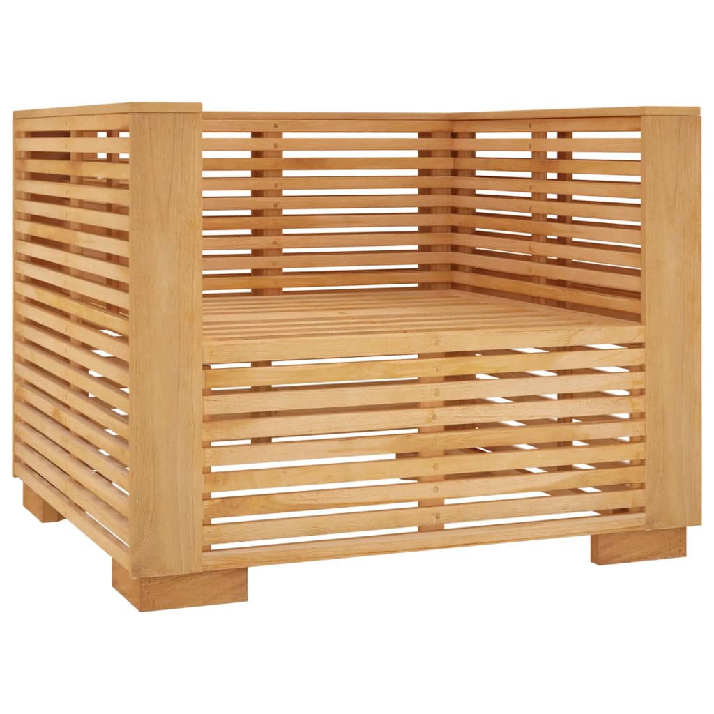 Tuinstoel met crèmekleurige kussens massief teakhout is nu te koop bij PeponiXL, paradijselijk wonen!