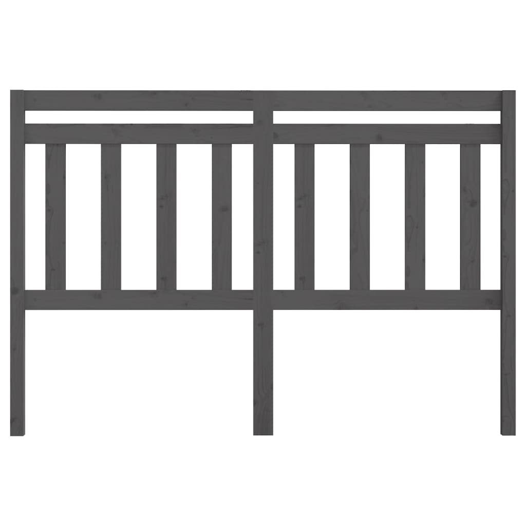 Hoofdbord 156x4x100 cm massief grenenhout grijs is nu te koop bij PeponiXL, paradijselijk wonen!