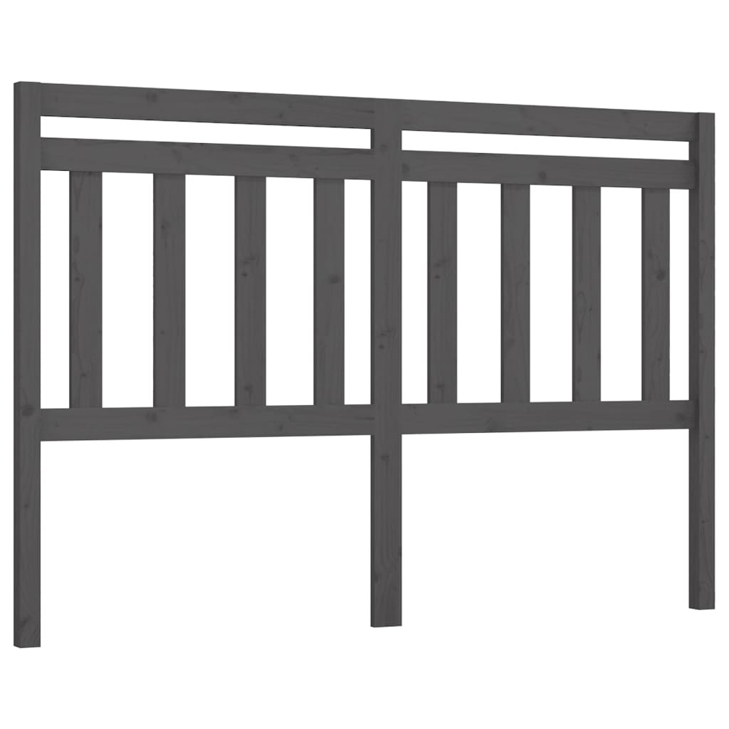 Hoofdbord 166x4x100 cm massief grenenhout grijs is nu te koop bij PeponiXL, paradijselijk wonen!