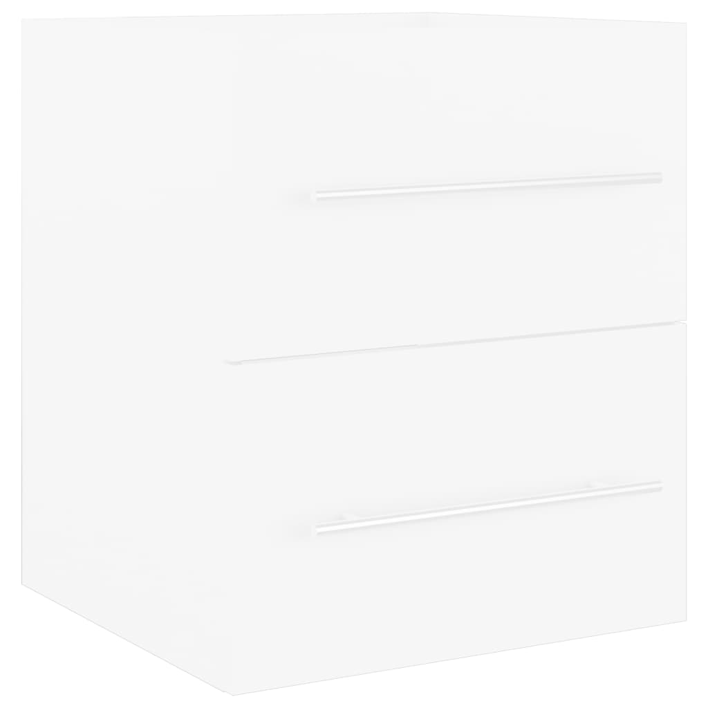 Wastafelkast met ingebouwde wastafel bewerkt hout wit is nu te koop bij PeponiXL, paradijselijk wonen!