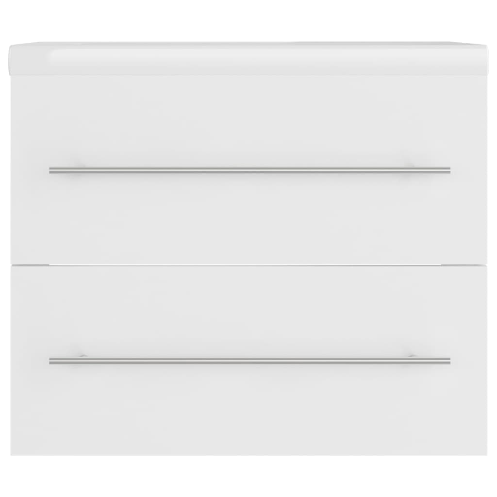 Wastafelkast met ingebouwde wastafel bewerkt hout wit is nu te koop bij PeponiXL, paradijselijk wonen!