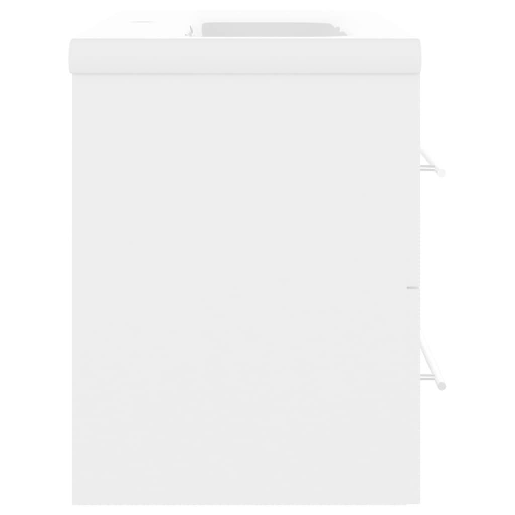 Wastafelkast met ingebouwde wastafel spaanplaat wit is nu te koop bij PeponiXL, paradijselijk wonen!