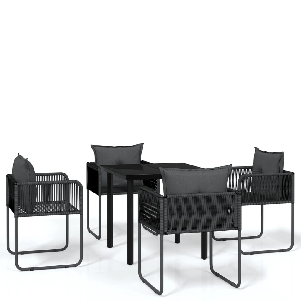 5-delige Tuinset zwart is nu te koop bij PeponiXL, paradijselijk wonen!