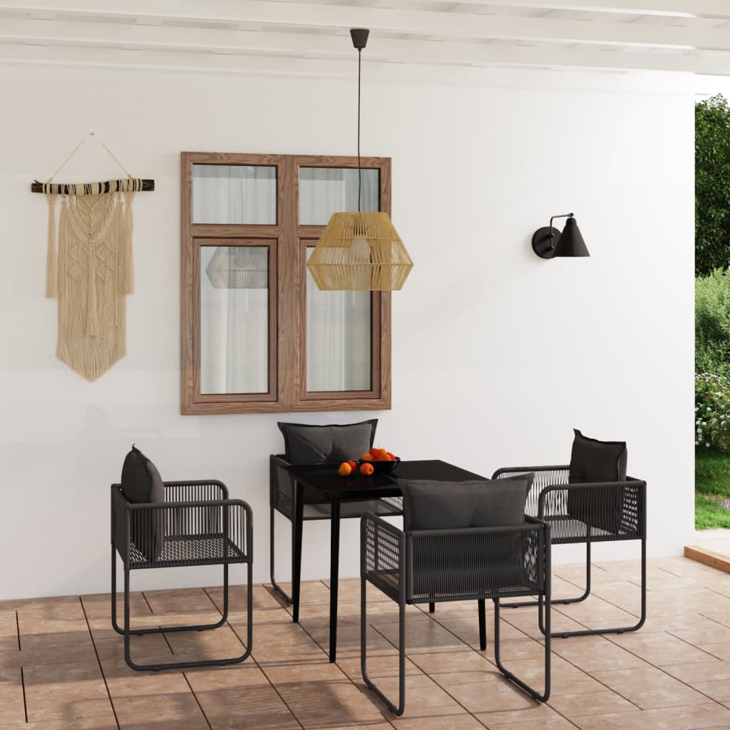 5-delige Tuinset zwart is nu te koop bij PeponiXL, paradijselijk wonen!