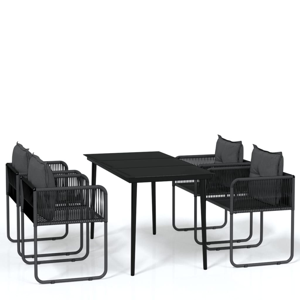 5-delige Tuinset zwart is nu te koop bij PeponiXL, paradijselijk wonen!