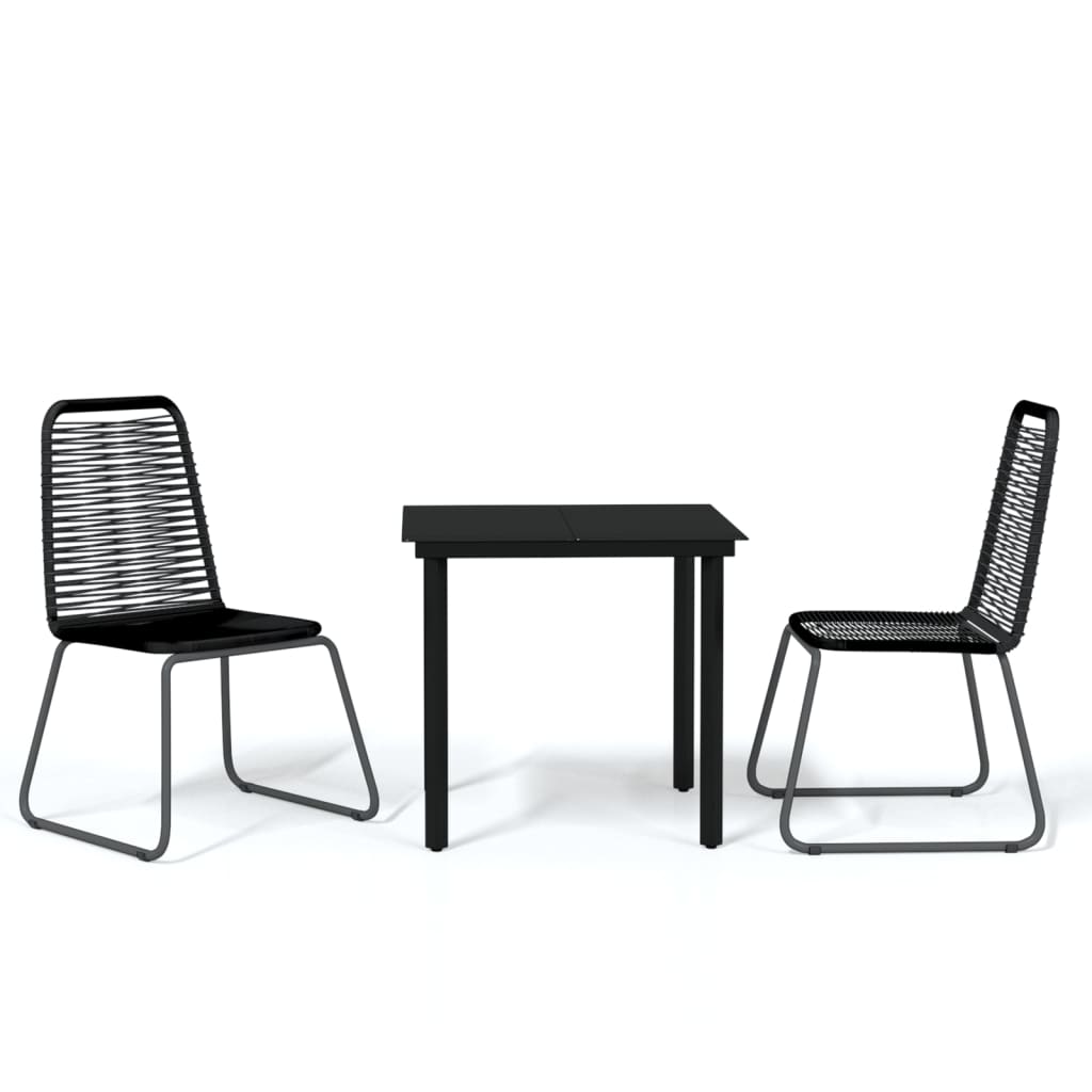 3-delige Tuinset zwart is nu te koop bij PeponiXL, paradijselijk wonen!