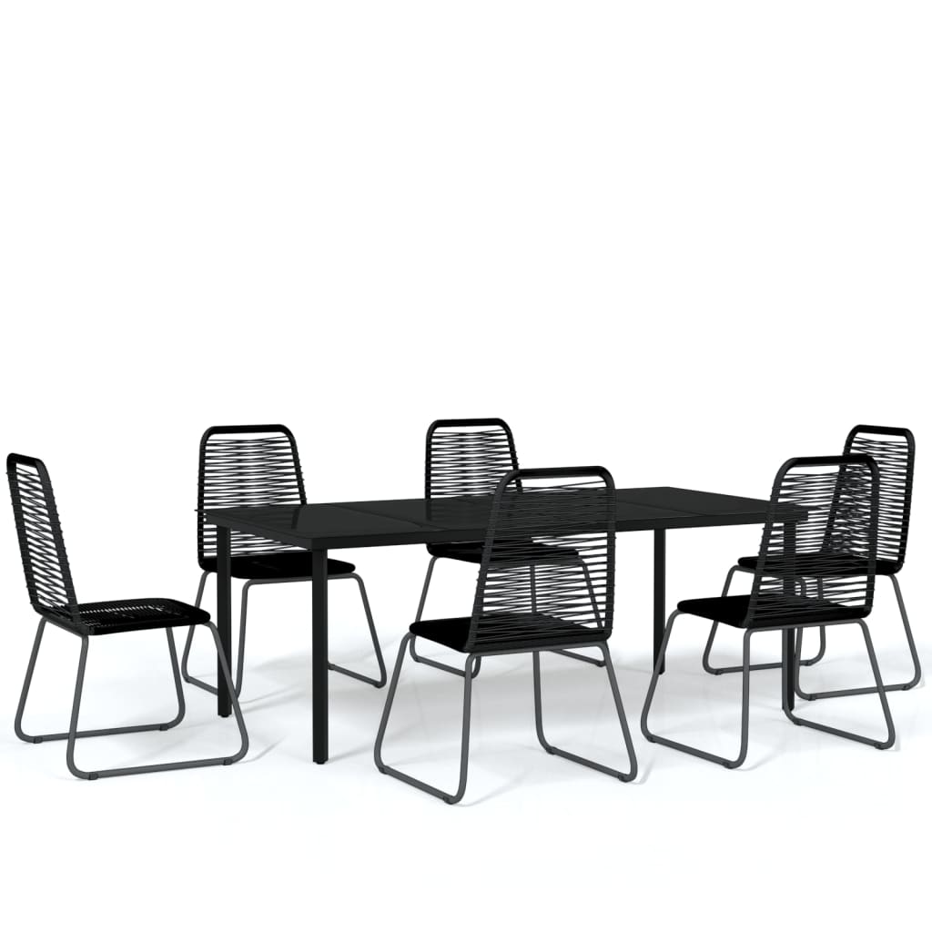 7-delige Tuinset zwart is nu te koop bij PeponiXL, paradijselijk wonen!