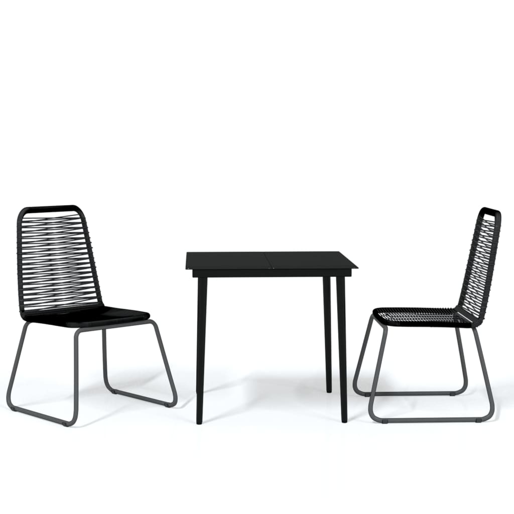 3-delige Tuinset zwart is nu te koop bij PeponiXL, paradijselijk wonen!