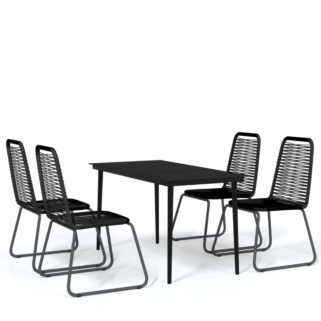 5-delige Tuinset zwart is nu te koop bij PeponiXL, paradijselijk wonen!