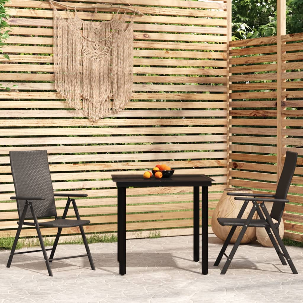 3-delige Tuinset zwart is nu te koop bij PeponiXL, paradijselijk wonen!