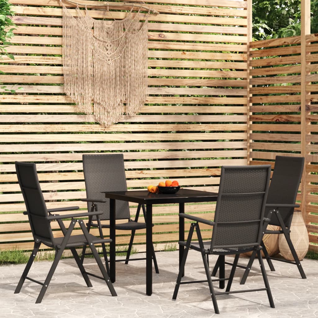 5-delige Tuinset zwart is nu te koop bij PeponiXL, paradijselijk wonen!