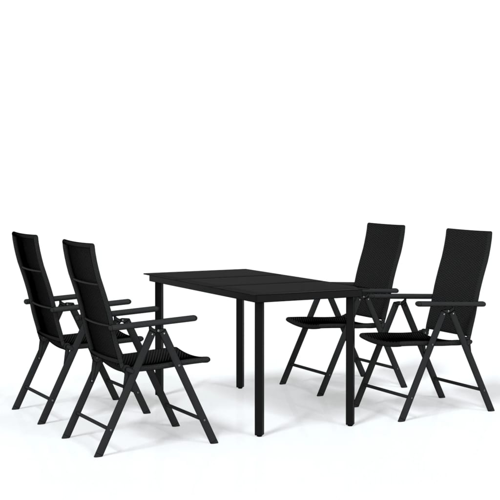 5-delige Tuinset zwart is nu te koop bij PeponiXL, paradijselijk wonen!