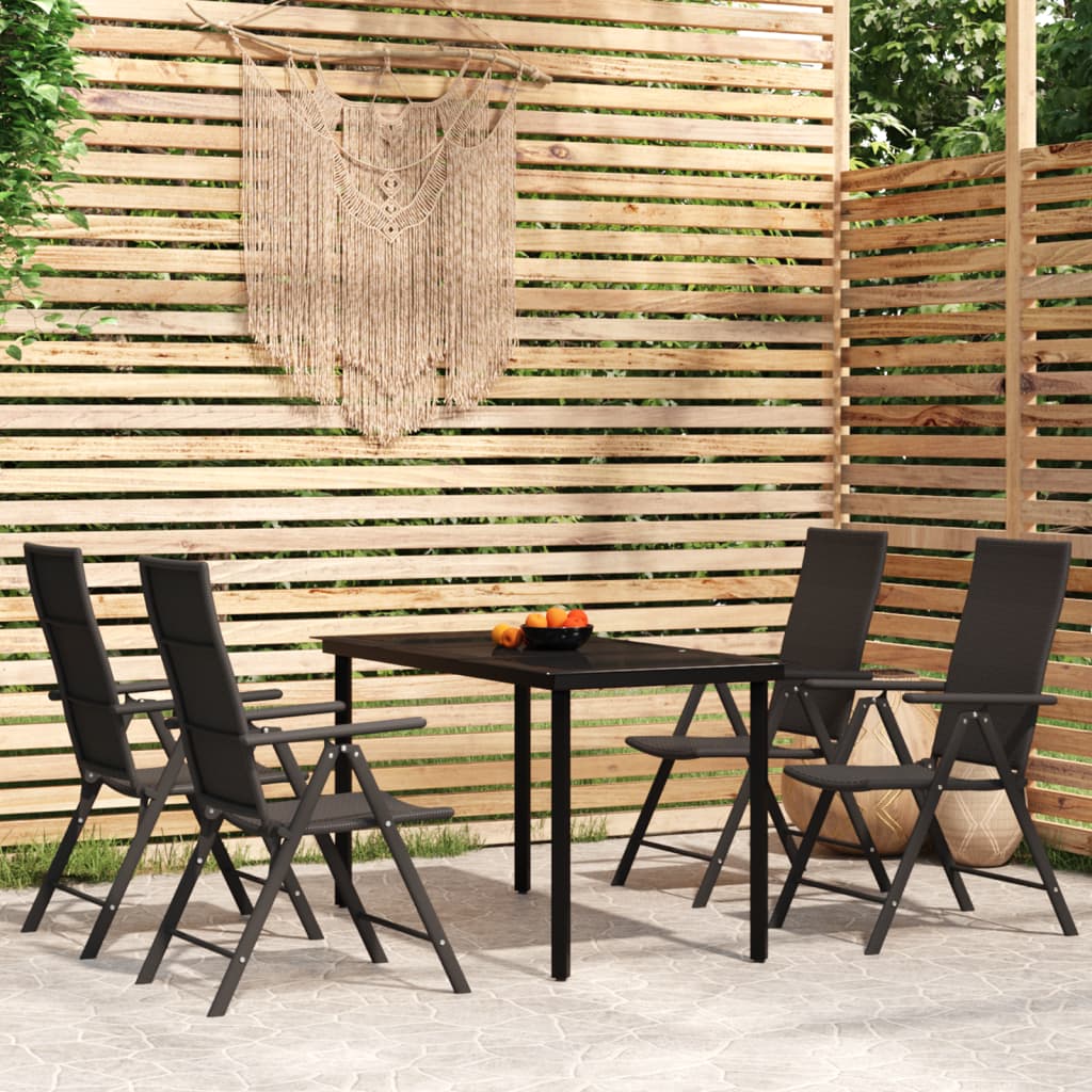 5-delige Tuinset zwart is nu te koop bij PeponiXL, paradijselijk wonen!