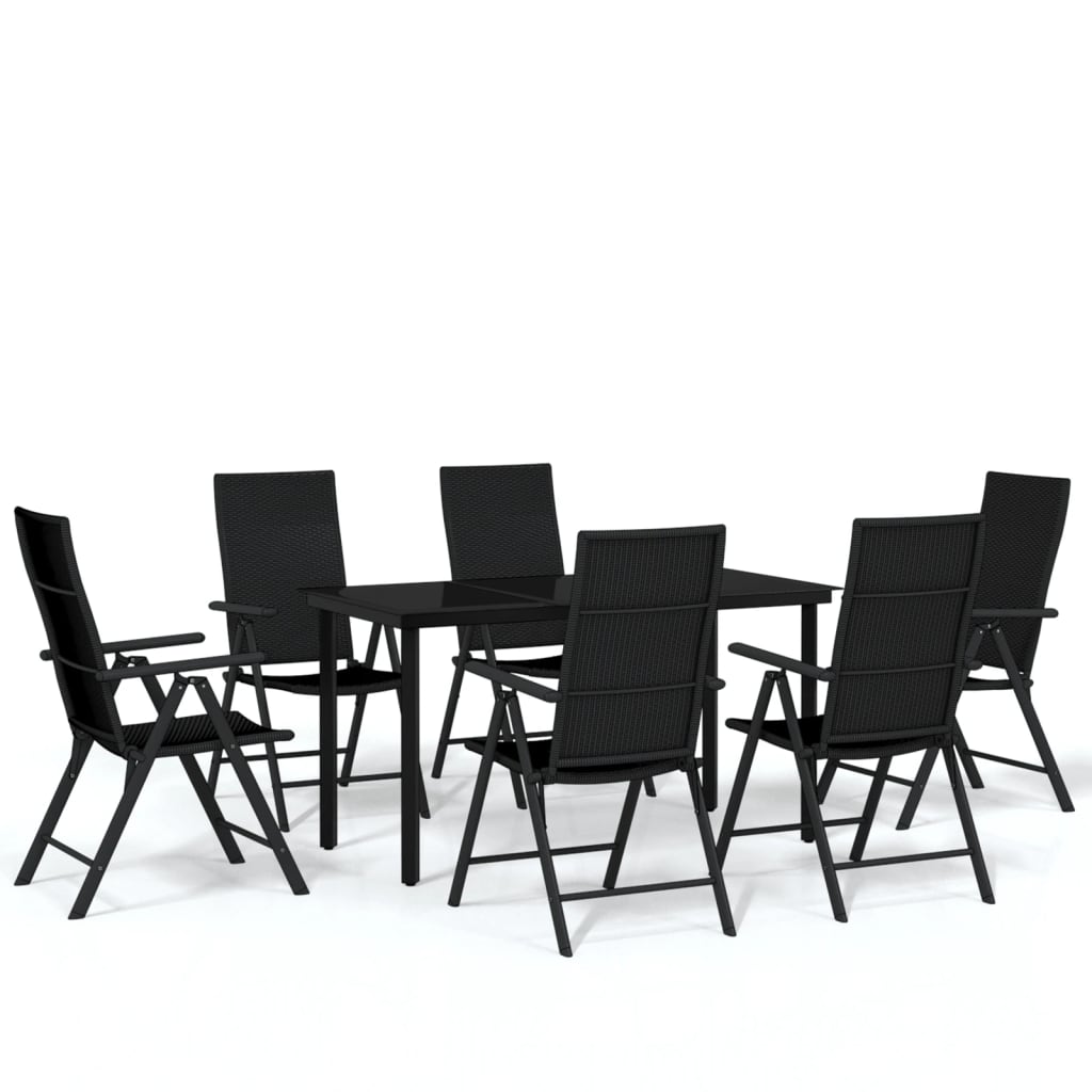 7-delige Tuinset zwart is nu te koop bij PeponiXL, paradijselijk wonen!