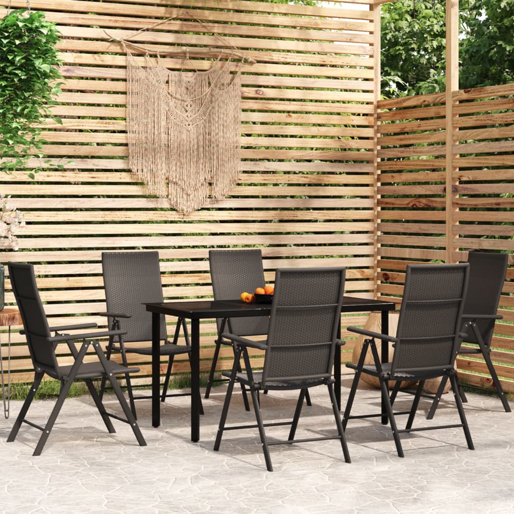 7-delige Tuinset zwart is nu te koop bij PeponiXL, paradijselijk wonen!