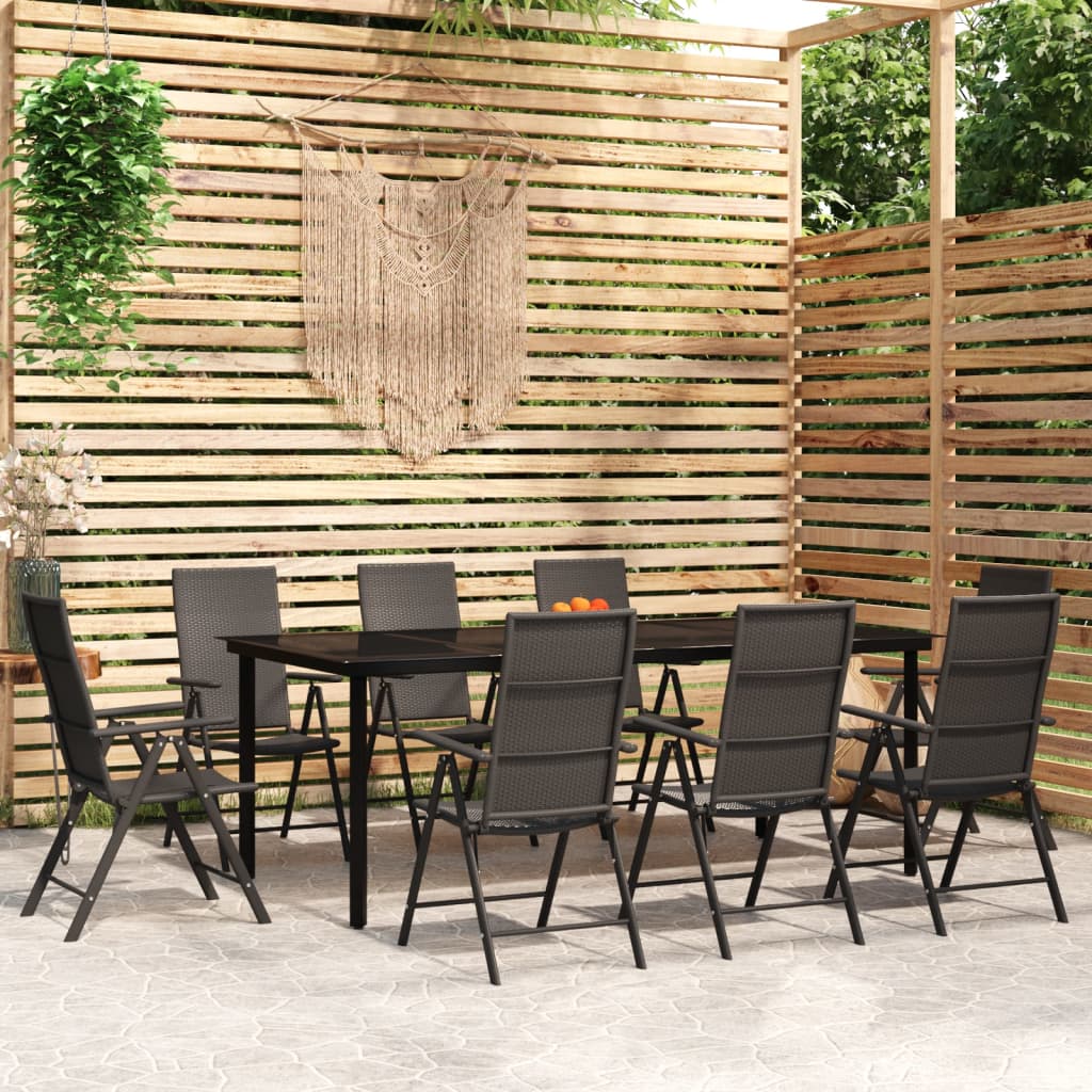 9-delige Tuinset zwart is nu te koop bij PeponiXL, paradijselijk wonen!
