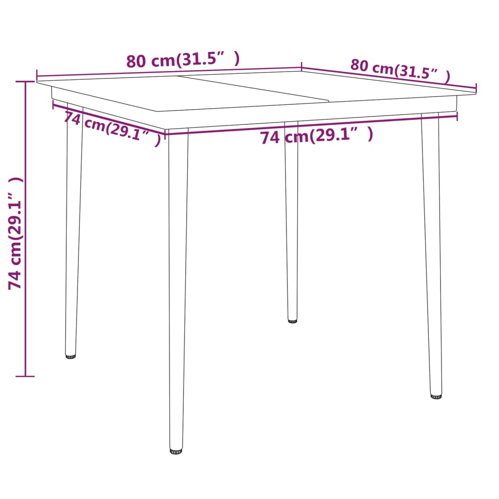3-delige Tuinset zwart is nu te koop bij PeponiXL, paradijselijk wonen!