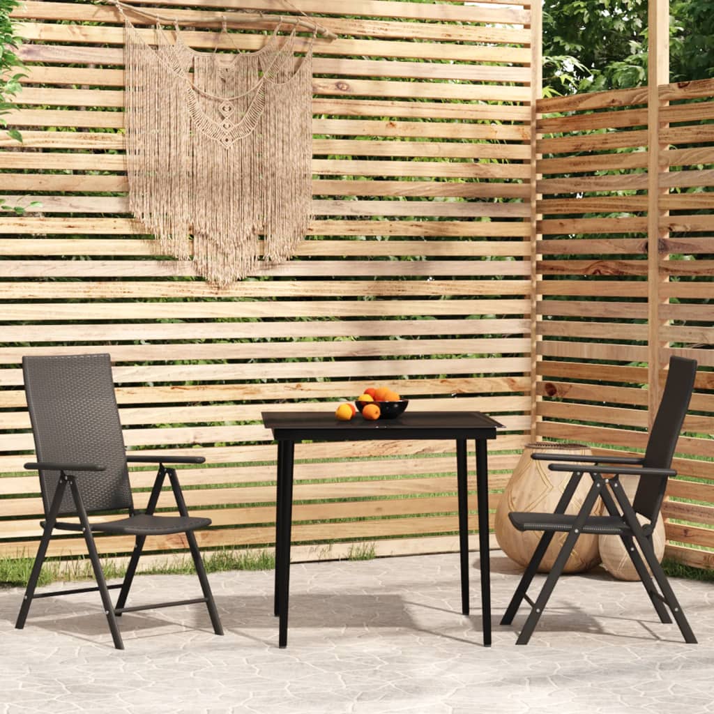 3-delige Tuinset zwart is nu te koop bij PeponiXL, paradijselijk wonen!