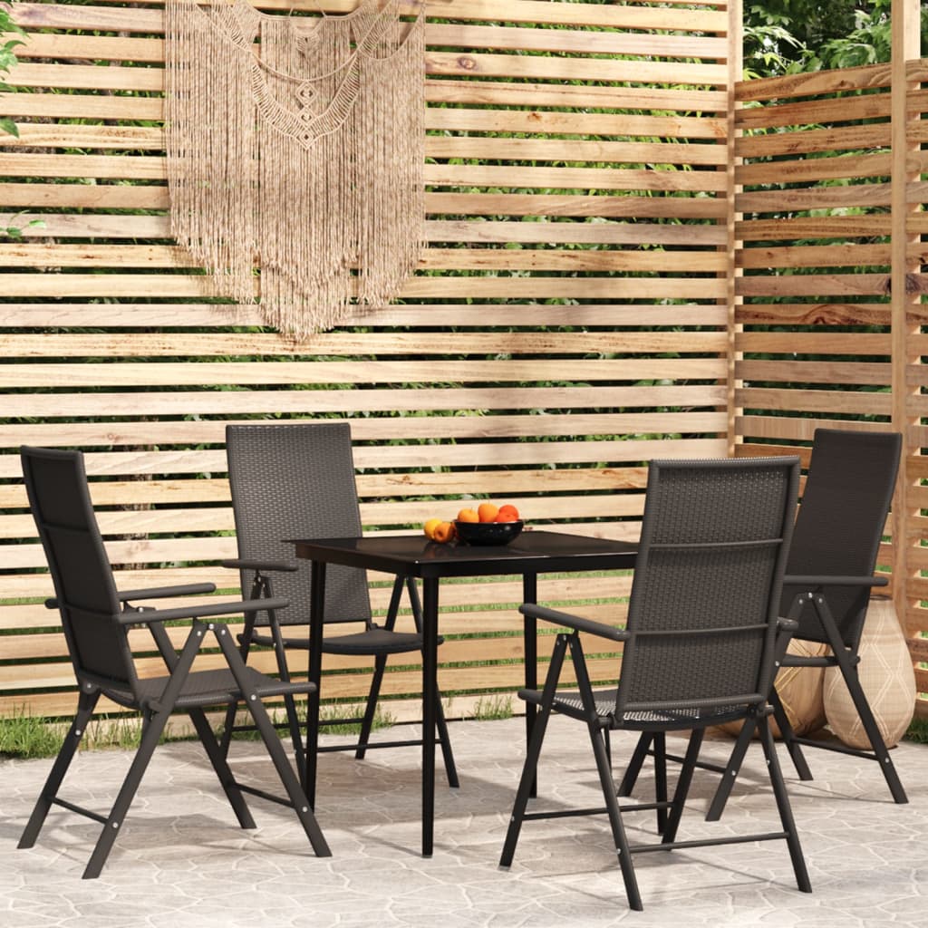 5-delige Tuinset zwart is nu te koop bij PeponiXL, paradijselijk wonen!