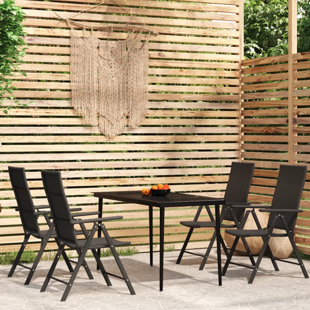 5-delige Tuinset zwart is nu te koop bij PeponiXL, paradijselijk wonen!
