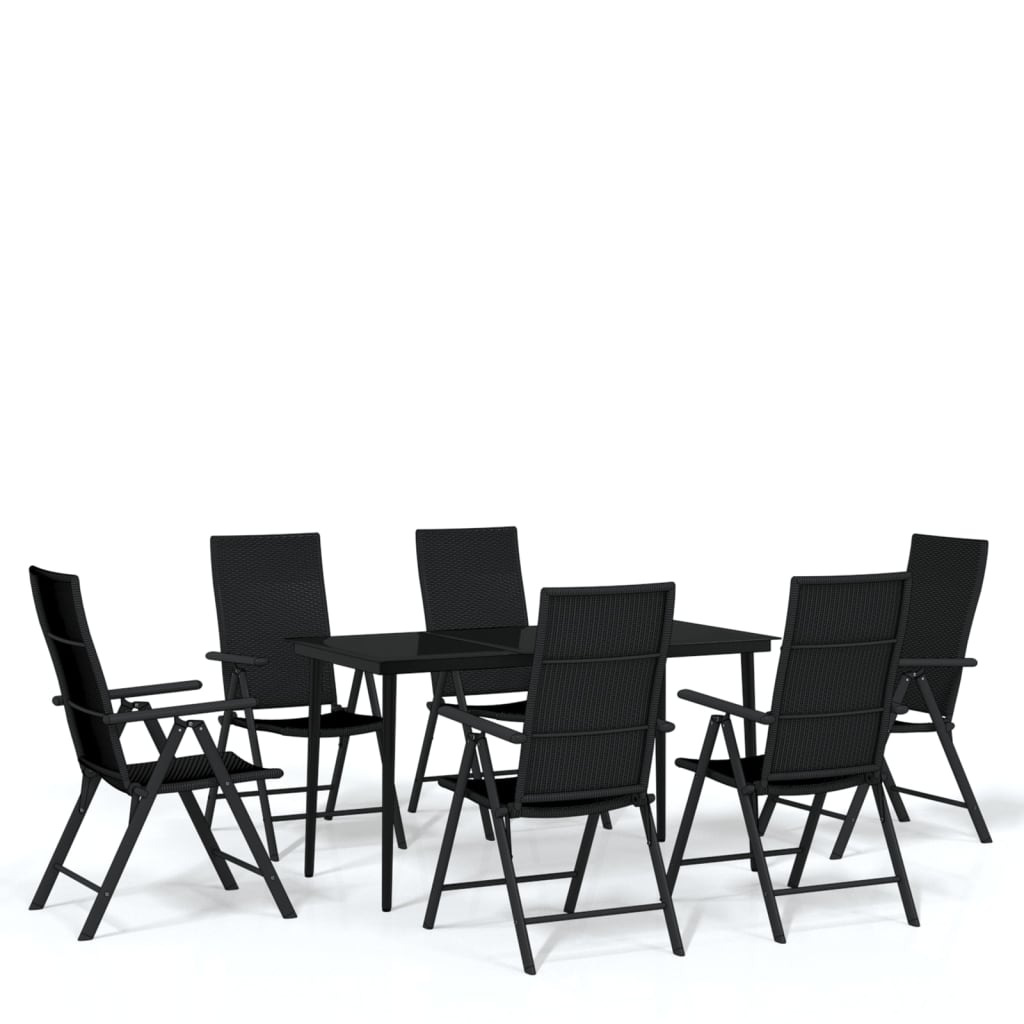 7-delige Tuinset zwart is nu te koop bij PeponiXL, paradijselijk wonen!