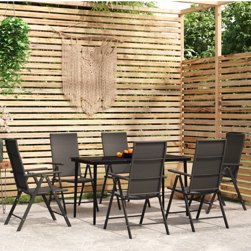 7-delige Tuinset zwart is nu te koop bij PeponiXL, paradijselijk wonen!