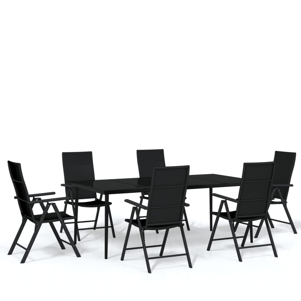 7-delige Tuinset zwart is nu te koop bij PeponiXL, paradijselijk wonen!