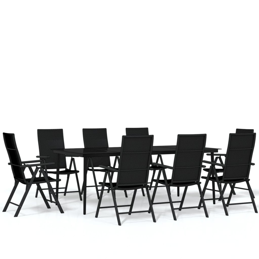 9-delige Tuinset zwart is nu te koop bij PeponiXL, paradijselijk wonen!