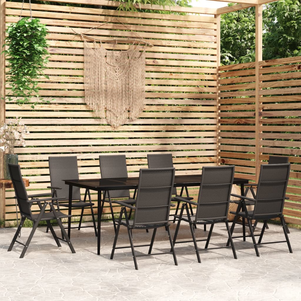 9-delige Tuinset zwart is nu te koop bij PeponiXL, paradijselijk wonen!