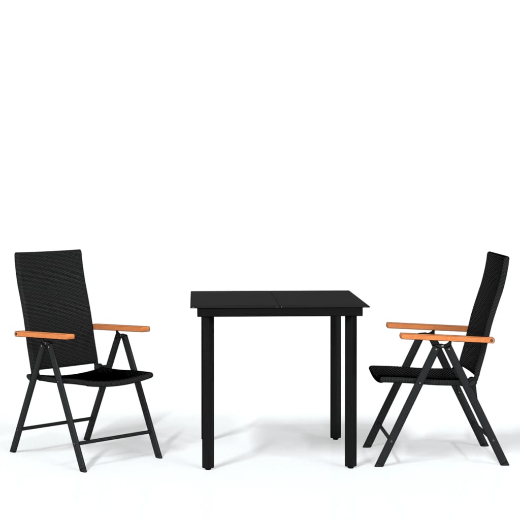 3-delige Tuinset zwart is nu te koop bij PeponiXL, paradijselijk wonen!