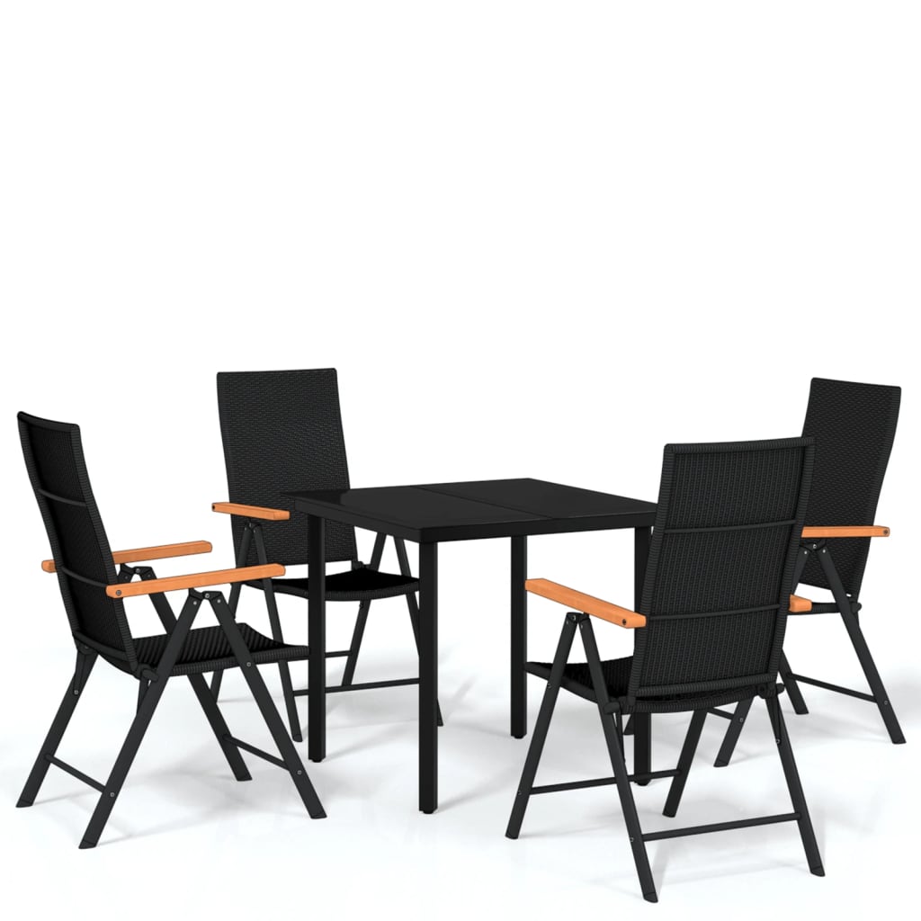 5-delige Tuinset zwart is nu te koop bij PeponiXL, paradijselijk wonen!