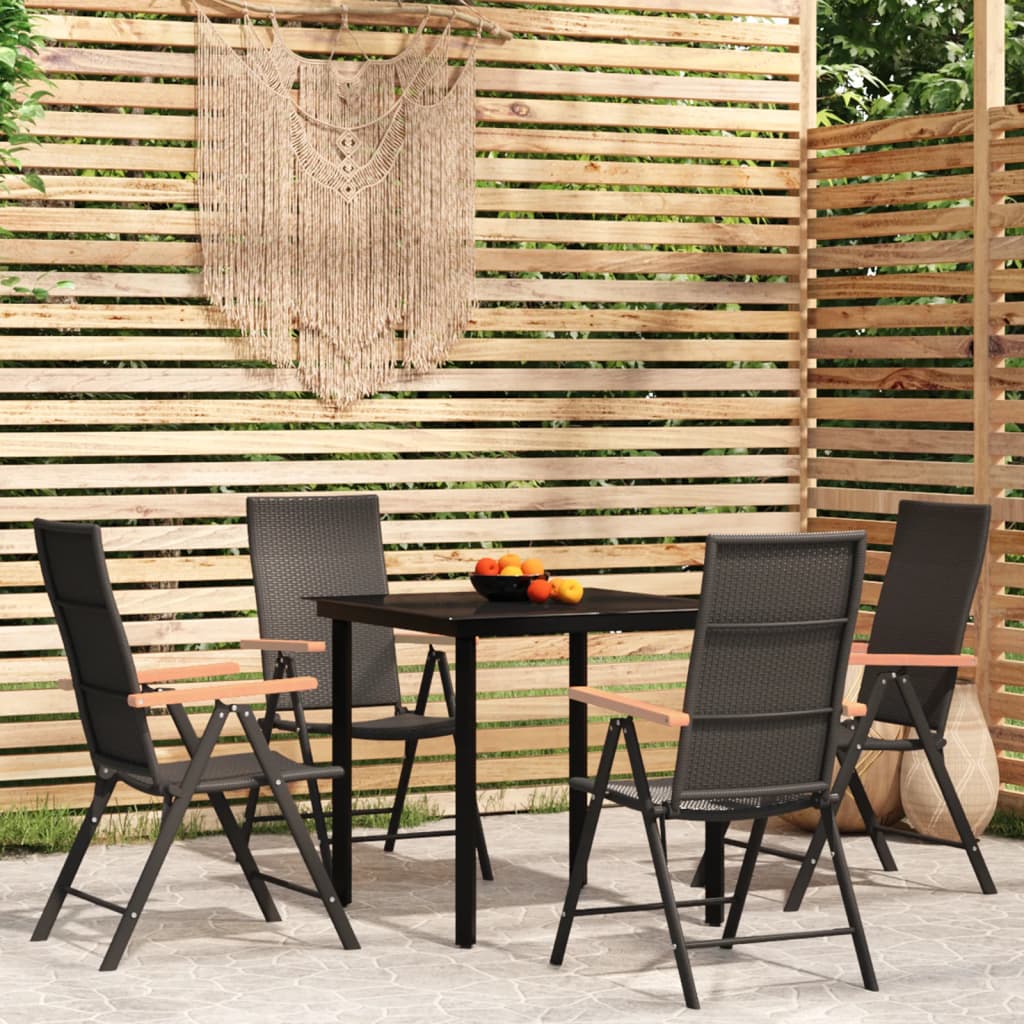 5-delige Tuinset zwart is nu te koop bij PeponiXL, paradijselijk wonen!