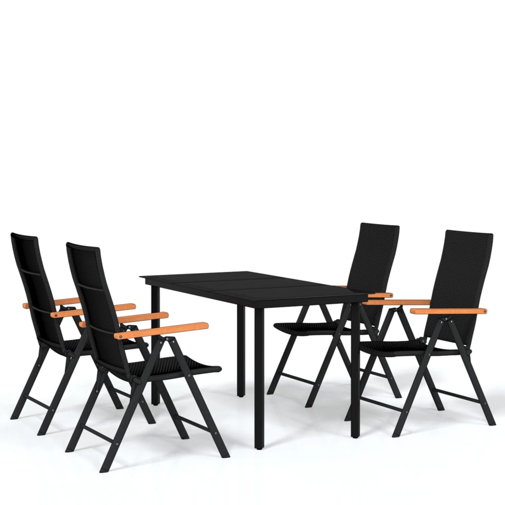 5-delige Tuinset zwart is nu te koop bij PeponiXL, paradijselijk wonen!