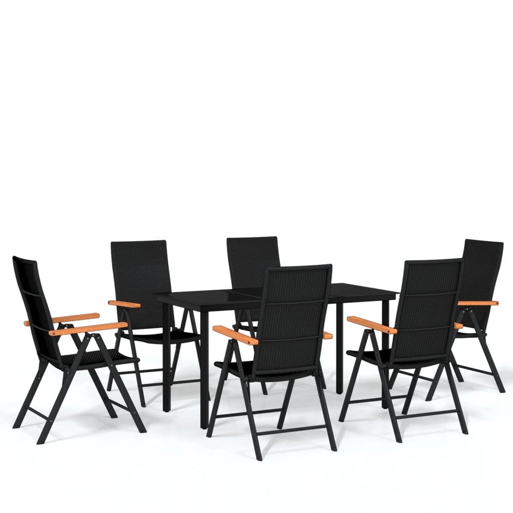 7-delige Tuinset zwart is nu te koop bij PeponiXL, paradijselijk wonen!