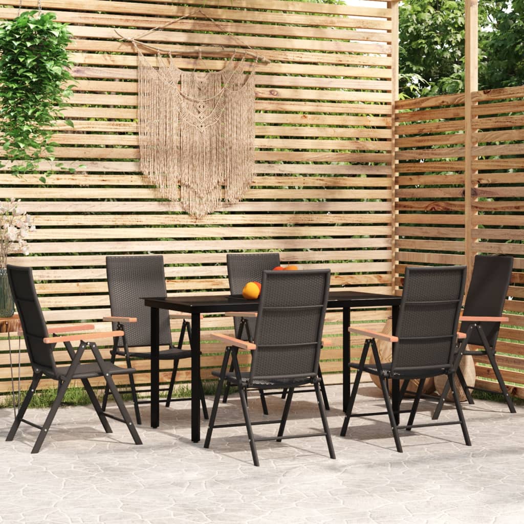 7-delige Tuinset zwart is nu te koop bij PeponiXL, paradijselijk wonen!