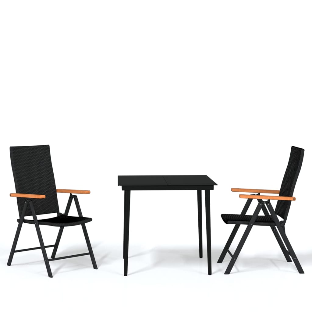 3-delige Tuinset zwart is nu te koop bij PeponiXL, paradijselijk wonen!