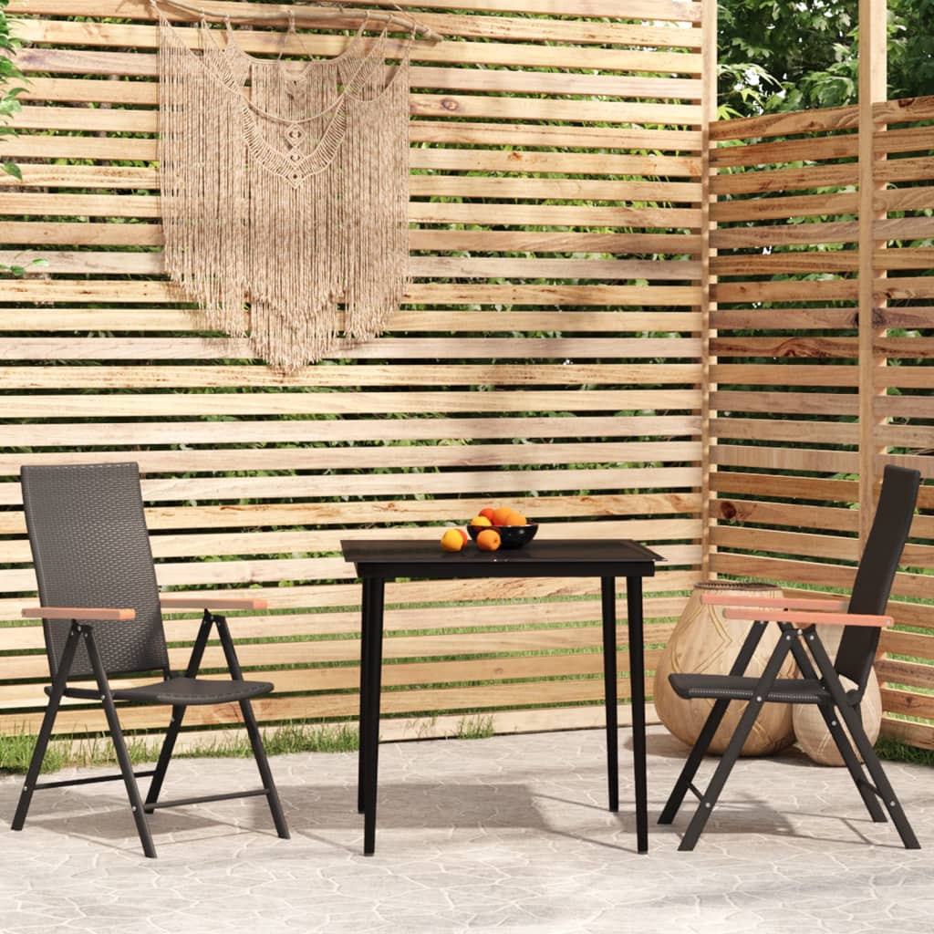 3-delige Tuinset zwart is nu te koop bij PeponiXL, paradijselijk wonen!