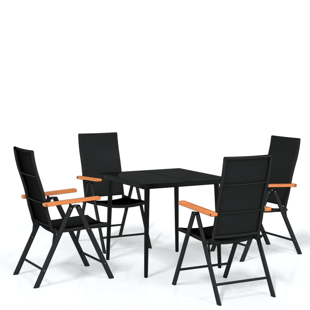 5-delige Tuinset zwart is nu te koop bij PeponiXL, paradijselijk wonen!