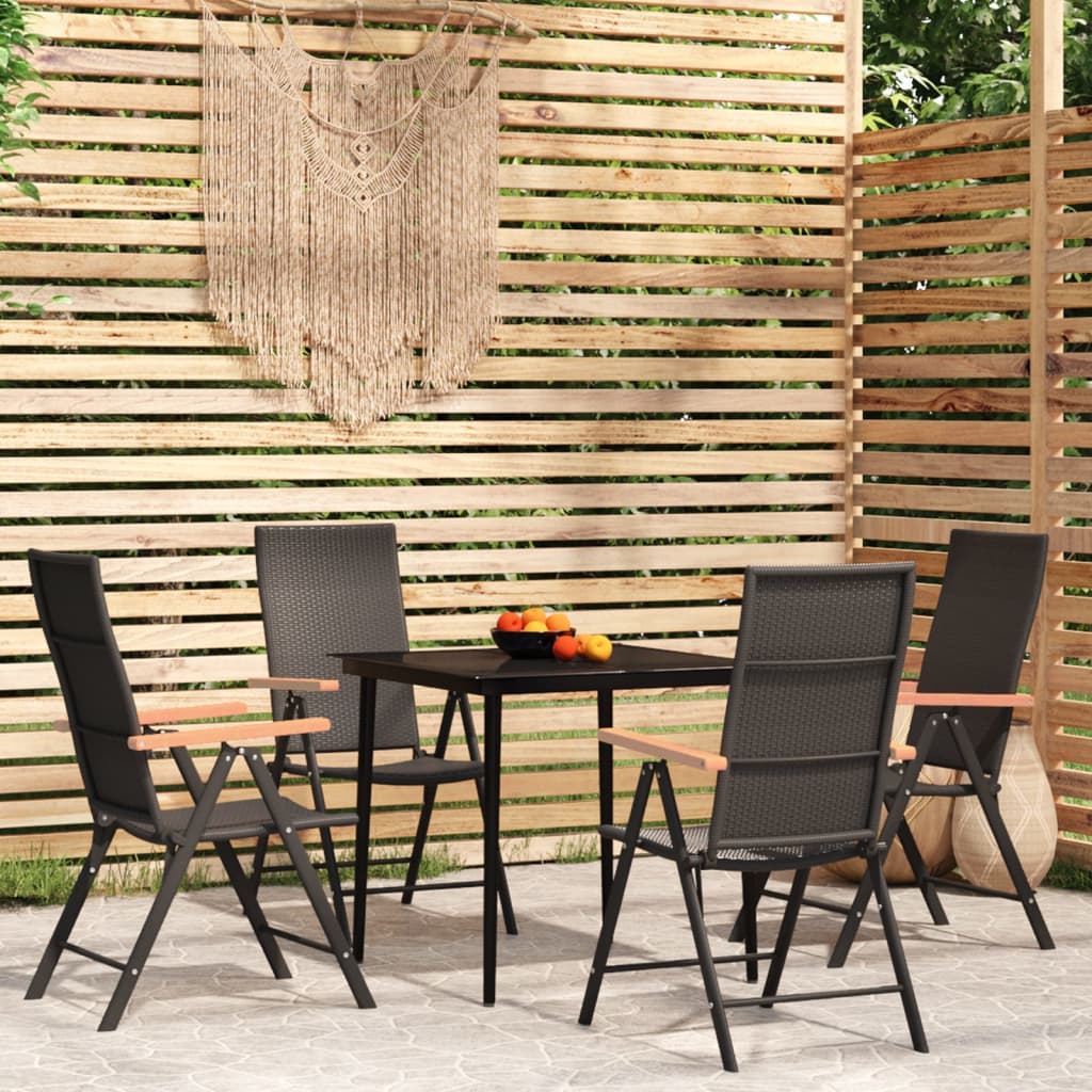 5-delige Tuinset zwart is nu te koop bij PeponiXL, paradijselijk wonen!