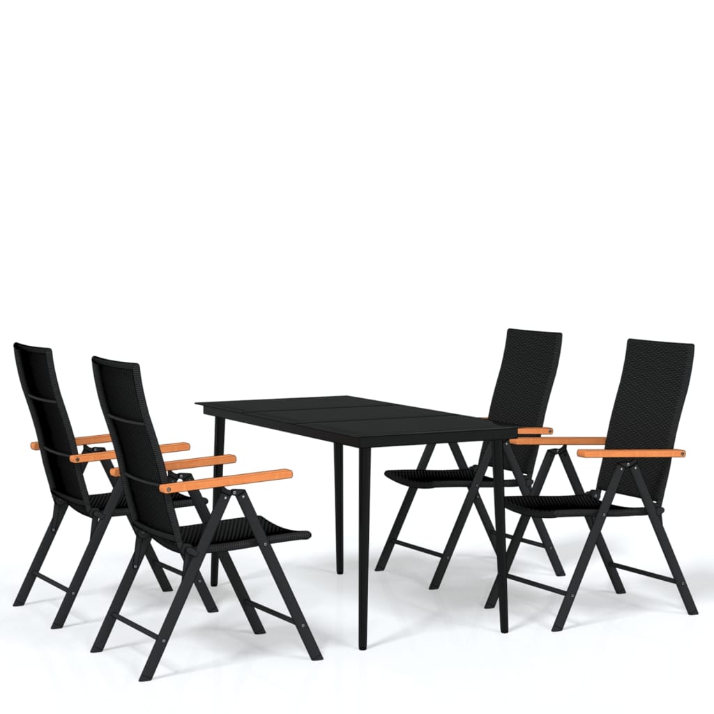5-delige Tuinset zwart is nu te koop bij PeponiXL, paradijselijk wonen!