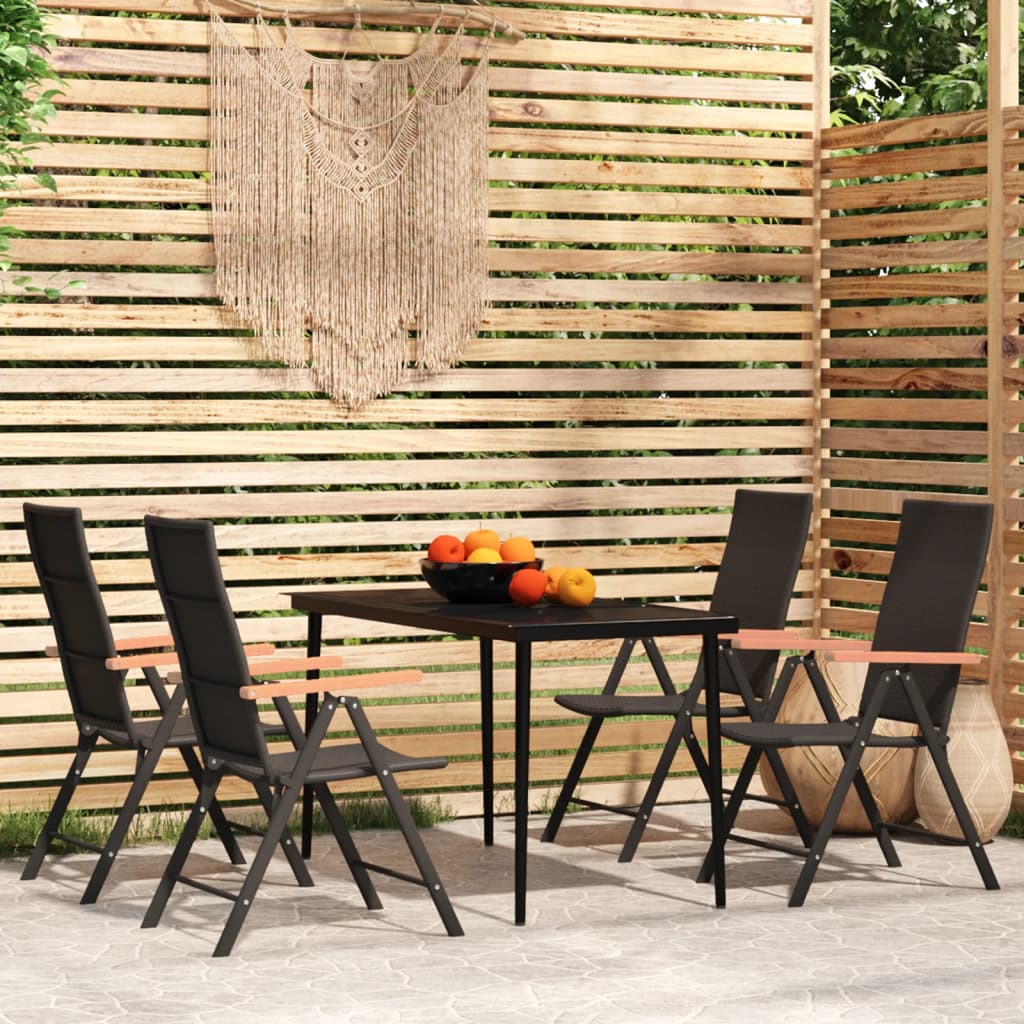 5-delige Tuinset zwart is nu te koop bij PeponiXL, paradijselijk wonen!