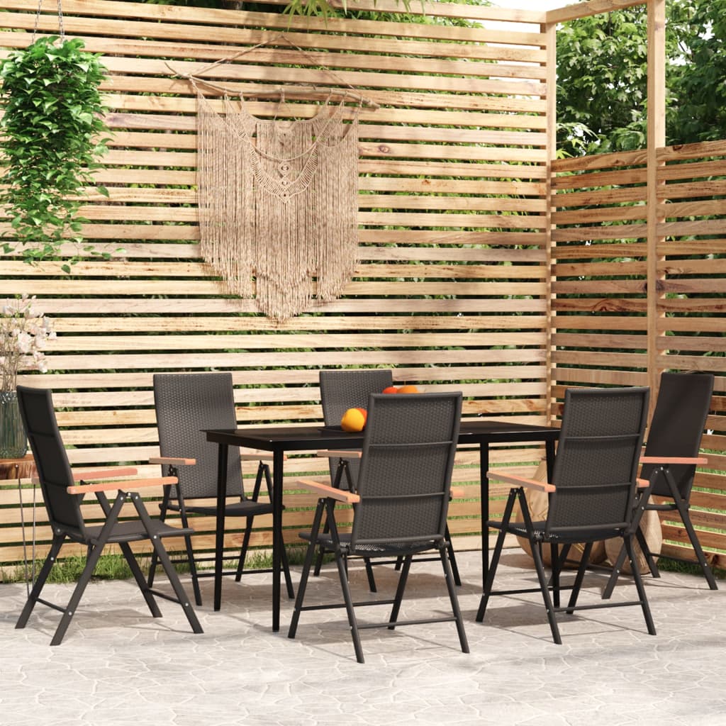 7-delige Tuinset zwart is nu te koop bij PeponiXL, paradijselijk wonen!