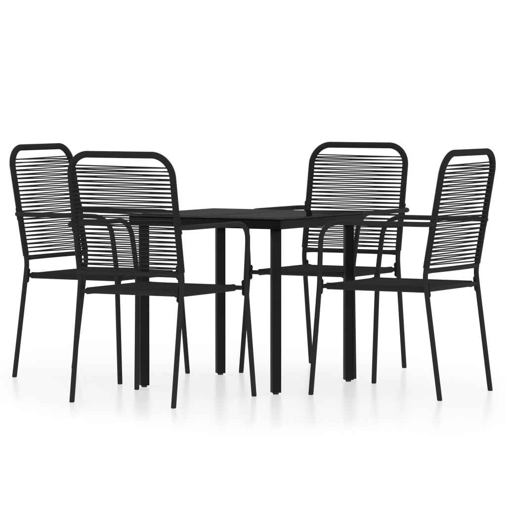 5-delige Tuinset zwart is nu te koop bij PeponiXL, paradijselijk wonen!