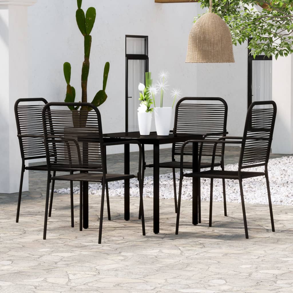 5-delige Tuinset zwart is nu te koop bij PeponiXL, paradijselijk wonen!