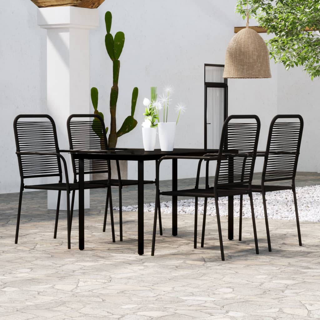 5-delige Tuinset zwart is nu te koop bij PeponiXL, paradijselijk wonen!