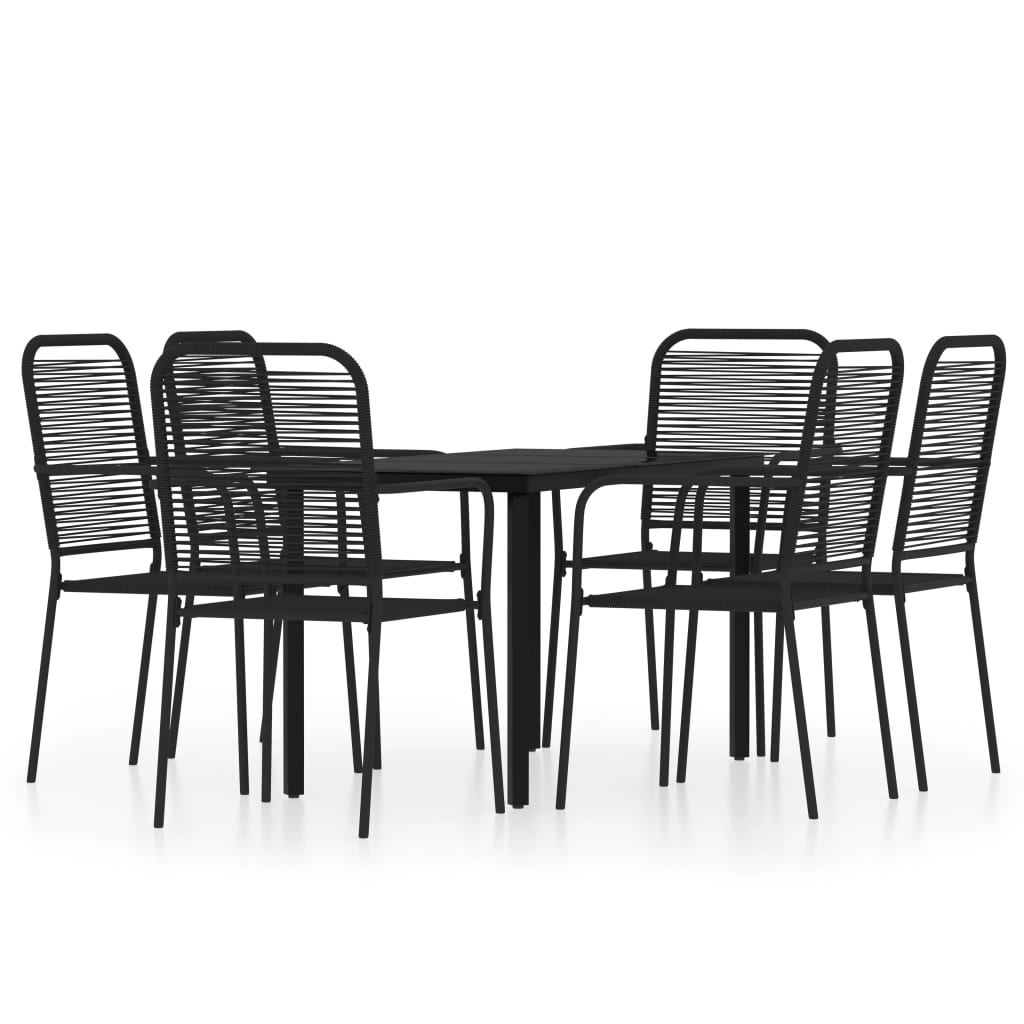 7-delige Tuinset zwart is nu te koop bij PeponiXL, paradijselijk wonen!